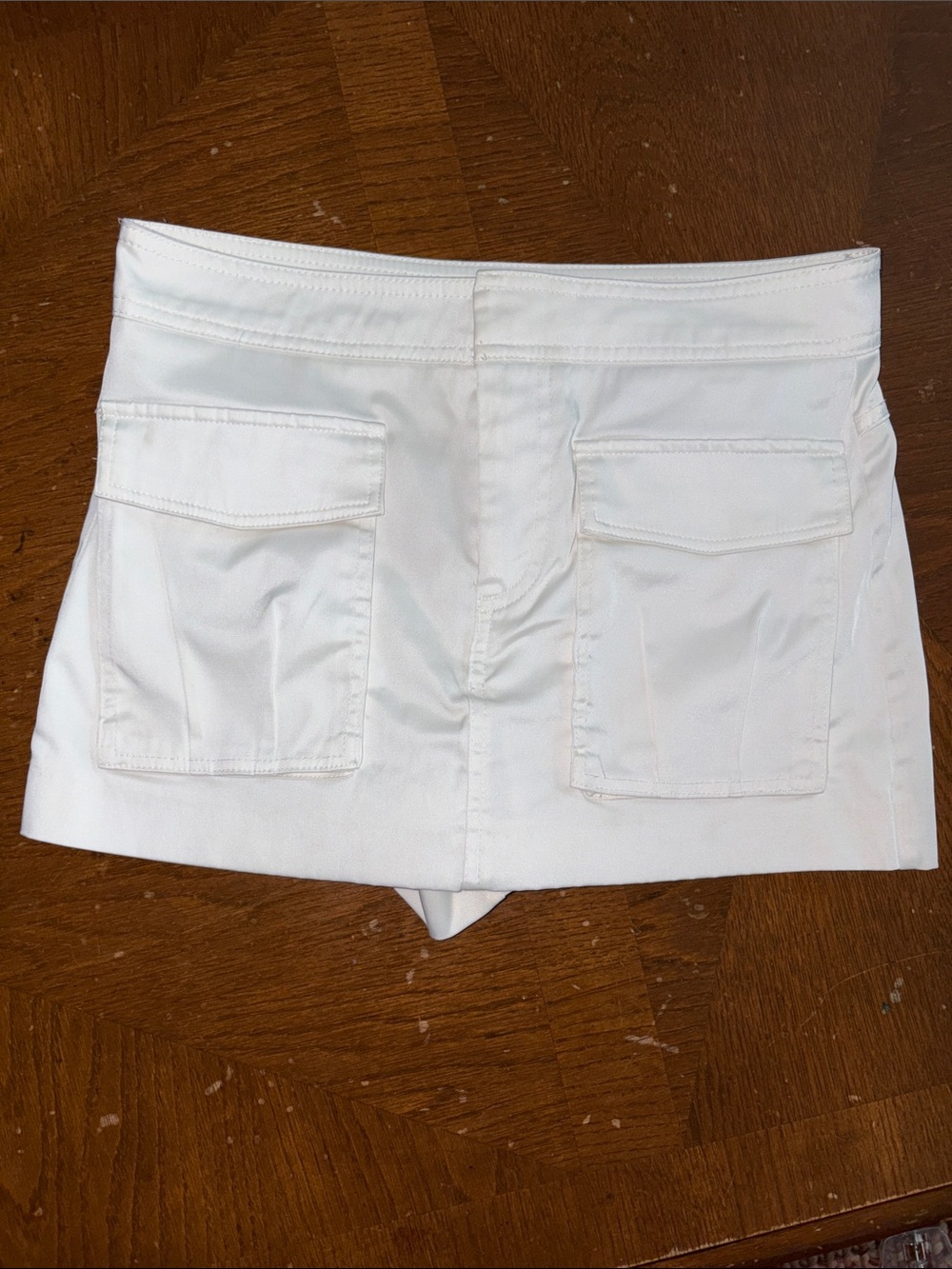 Zara White Cargo Pocket Skort Size S